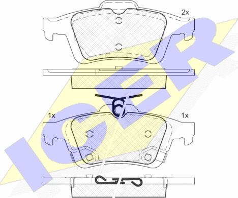 Icer 182106 - Тормозные колодки, дисковые, комплект autosila-amz.com