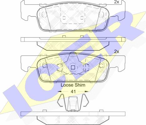 Icer 182115 - Тормозные колодки, дисковые, комплект autosila-amz.com