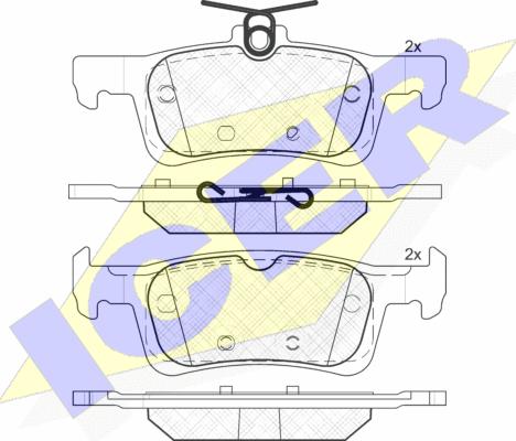 Icer 182174 - Тормозные колодки, дисковые, комплект autosila-amz.com