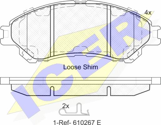 Icer 182175 - Тормозные колодки, дисковые, комплект autosila-amz.com