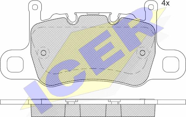 Icer 182348 - Тормозные колодки, дисковые, комплект autosila-amz.com