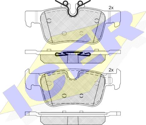 Icer 182327 - Тормозные колодки, дисковые, комплект autosila-amz.com