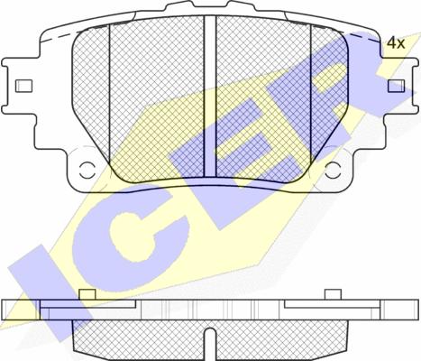 ATE 605534 - Тормозные колодки, дисковые, комплект autosila-amz.com