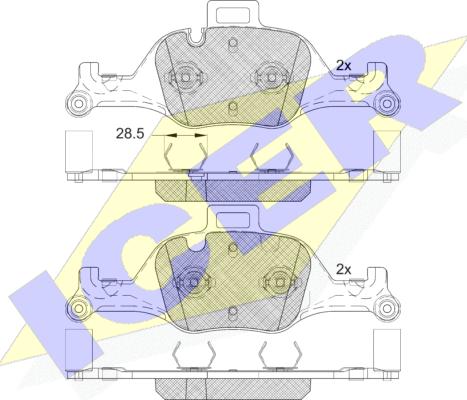 Icer 182291 - Тормозные колодки, дисковые, комплект autosila-amz.com