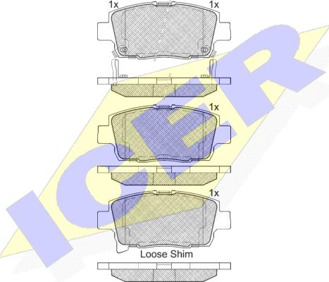 Icer 182205 - Тормозные колодки, дисковые, комплект autosila-amz.com