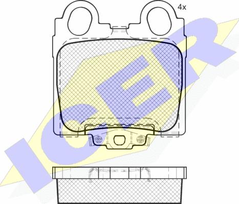 Icer 182208 - Тормозные колодки, дисковые, комплект autosila-amz.com