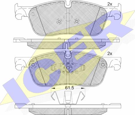 Icer 182236 - Тормозные колодки, дисковые, комплект autosila-amz.com