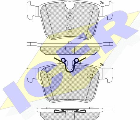 Icer 182232 - Тормозные колодки, дисковые, комплект autosila-amz.com