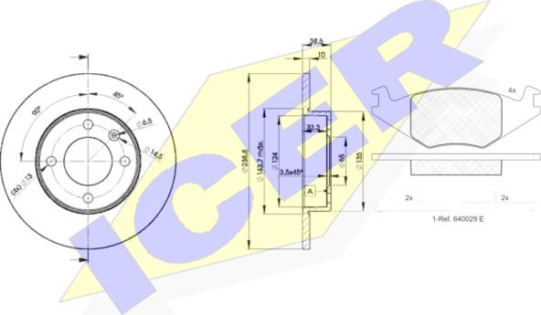 Icer 30461-3325 - Дисковый тормозной механизм, комплект autosila-amz.com