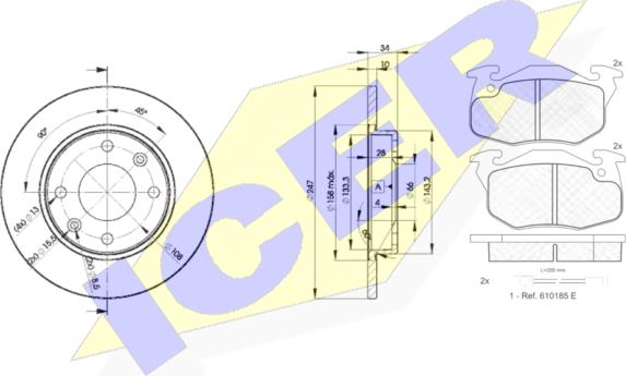 Icer 30633-4689 - Дисковый тормозной механизм, комплект autosila-amz.com