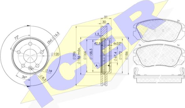 Icer 31914-4116 - Дисковый тормозной механизм, комплект autosila-amz.com