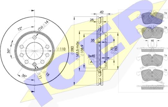 Icer 31592-9060 - Дисковый тормозной механизм, комплект autosila-amz.com