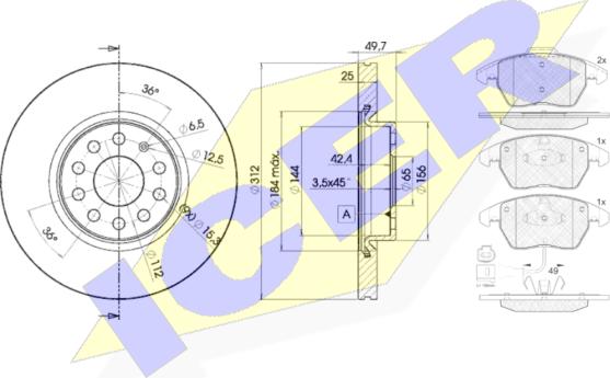 Icer 31567-5618 - Дисковый тормозной механизм, комплект autosila-amz.com