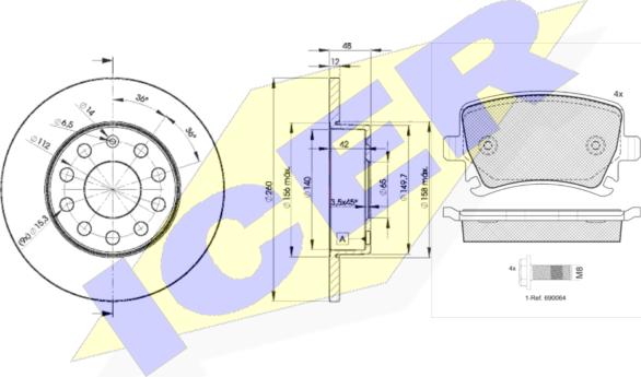 Icer 31600-5310 - Дисковый тормозной механизм, комплект autosila-amz.com