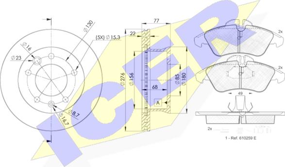 Icer 31104-0181 - Дисковый тормозной механизм, комплект autosila-amz.com