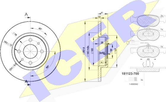 Icer 31123-3466 - Дисковый тормозной механизм, комплект autosila-amz.com