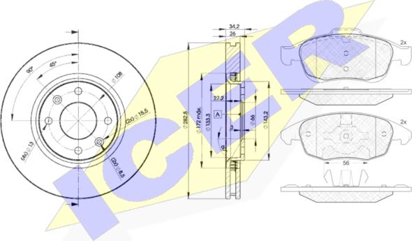 Icer 31852-4752 - Дисковый тормозной механизм, комплект autosila-amz.com