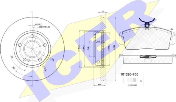 Icer 31290-1057 - Дисковый тормозной механизм, комплект autosila-amz.com