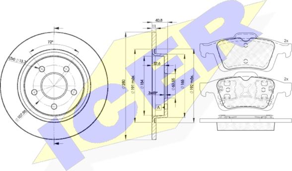 Icer 31743-3962 - Дисковый тормозной механизм, комплект autosila-amz.com