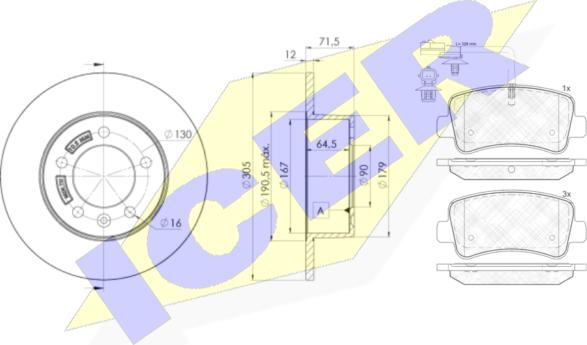 Icer 32001-8767 - Дисковый тормозной механизм, комплект autosila-amz.com