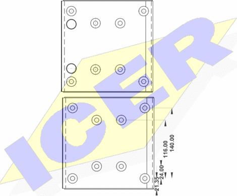 Icer 21 9495 00 - Комплект тормозных башмаков, барабанные тормоза autosila-amz.com