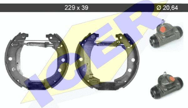 Icer 79KT0044 C - Комплект тормозных колодок, барабанные autosila-amz.com