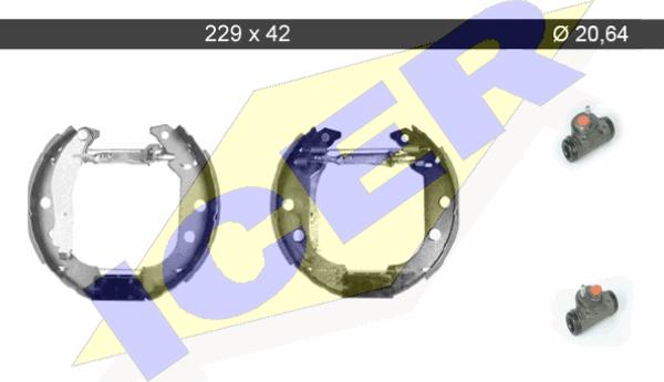 Icer 79KT0047 C - Комплект тормозных колодок, барабанные autosila-amz.com