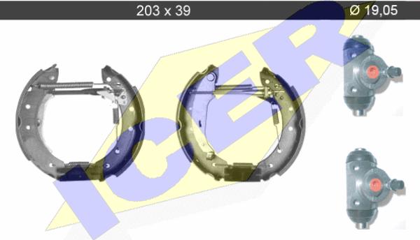 Icer 79KT0067 C - Комплект тормозных колодок, барабанные autosila-amz.com