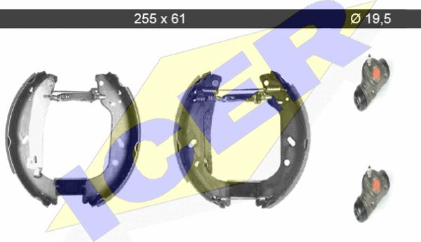 Icer 79KT0018 C - Комплект тормозных колодок, барабанные autosila-amz.com