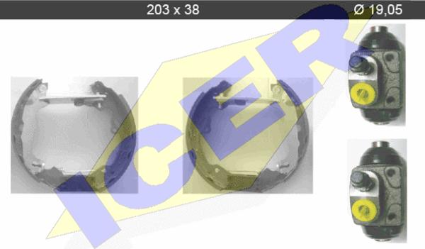 Icer 79KT0033 C - Комплект тормозных колодок, барабанные autosila-amz.com