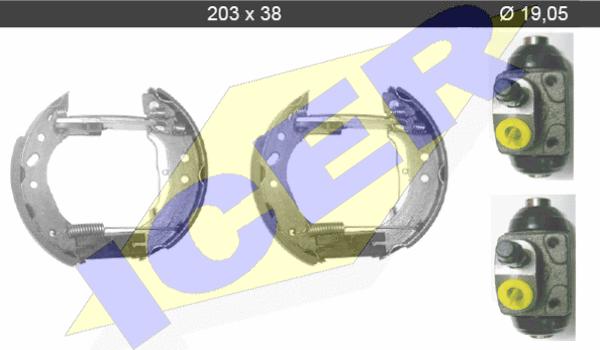 Icer 79KT0032 C - Комплект тормозных колодок, барабанные autosila-amz.com