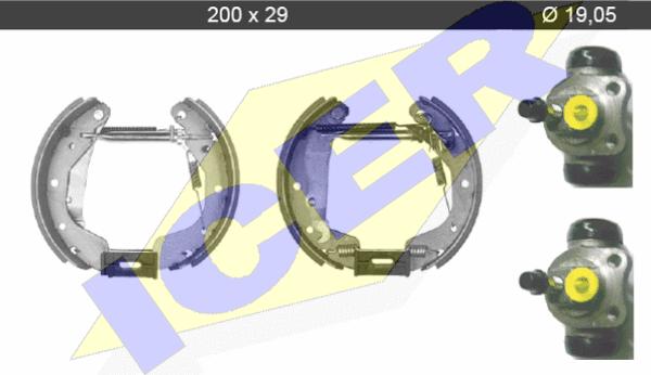 Icer 79KT0037 C - Комплект тормозных колодок, барабанные autosila-amz.com