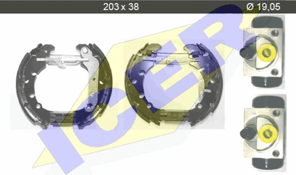 Icer 79KT0023 C - Комплект тормозных колодок, барабанные autosila-amz.com