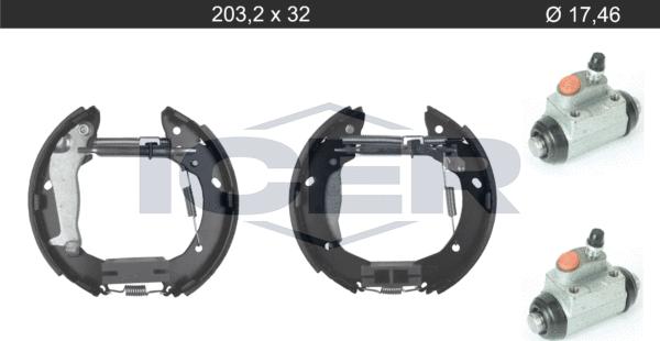 Icer 79KT0147 C - Комплект тормозных колодок, барабанные autosila-amz.com