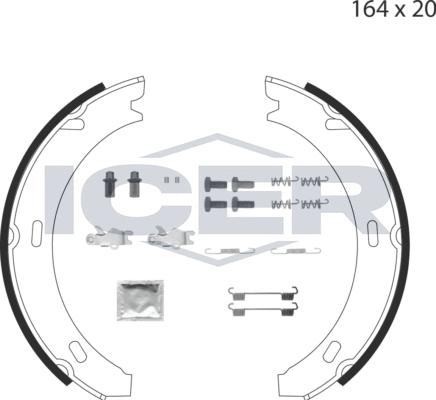 Icer 79PB4011 C - Комплект тормозов, ручник, парковка autosila-amz.com