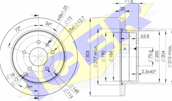 Icer 78BD9049-2 - Тормозной диск autosila-amz.com