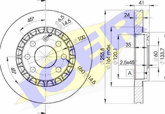 Icer 78BD9042-2 - Тормозной диск autosila-amz.com