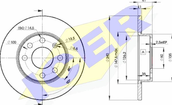 Icer 78BD9020-2 - Тормозной диск autosila-amz.com