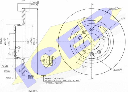 Icer 78BD4623-2 - Тормозной диск autosila-amz.com