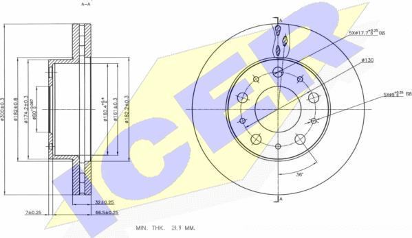 Icer 78BD4622-1 - Тормозной диск autosila-amz.com