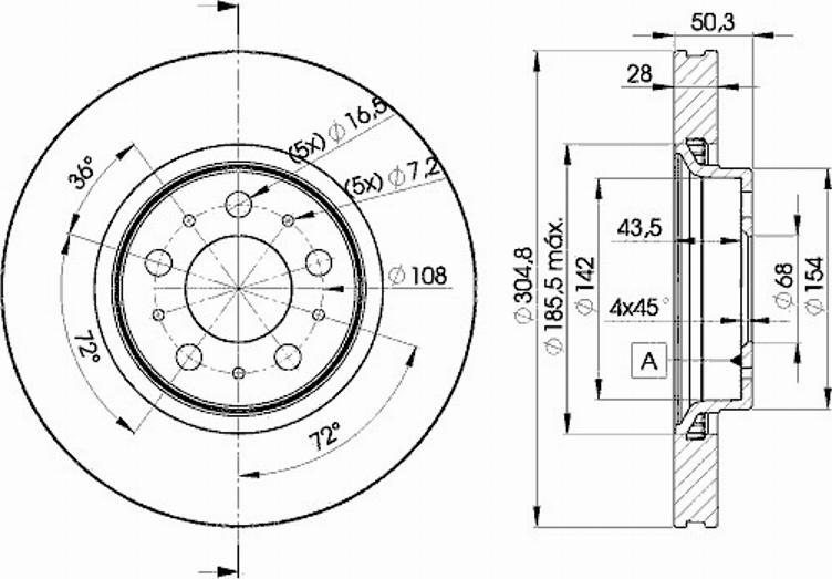 Icer 78BD4045 - Тормозной диск autosila-amz.com