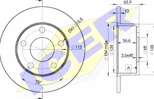 Icer 78BD4060-2 - Тормозной диск autosila-amz.com