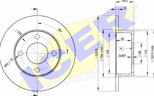 Icer 78BD4010-2 - Тормозной диск autosila-amz.com