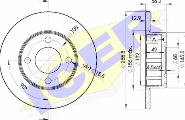 Icer 78BD4012-2 - Тормозной диск autosila-amz.com