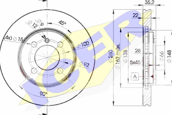 Icer 78BD4749-2 - Тормозной диск autosila-amz.com