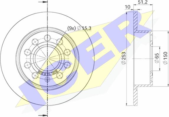 Icer 78BD5640-2 - Тормозной диск autosila-amz.com