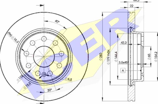 Icer 78BD5614-2 - Тормозной диск autosila-amz.com