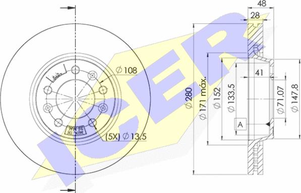 Icer 78BD5624-2 - Тормозной диск autosila-amz.com