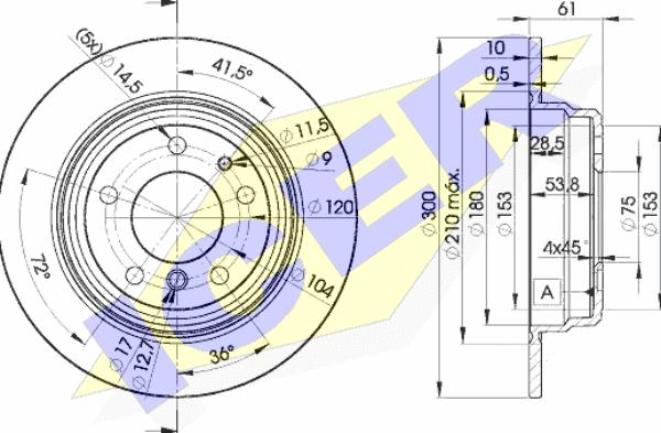 Icer 78BD6668-2 - Тормозной диск autosila-amz.com