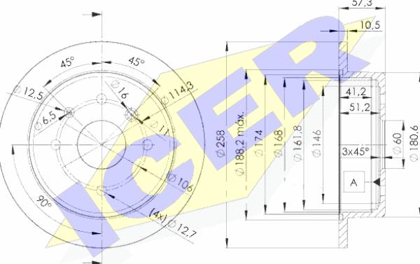 Icer 78BD6028-2 - Тормозной диск autosila-amz.com